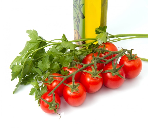 Tomates fraîches à l&#39;huile et au persil