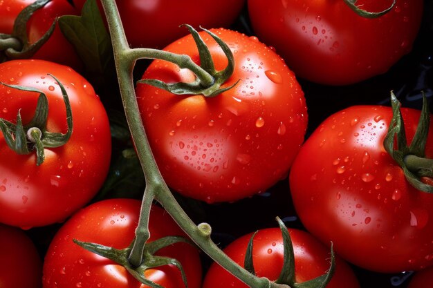 Tomates fraîches sur vigne