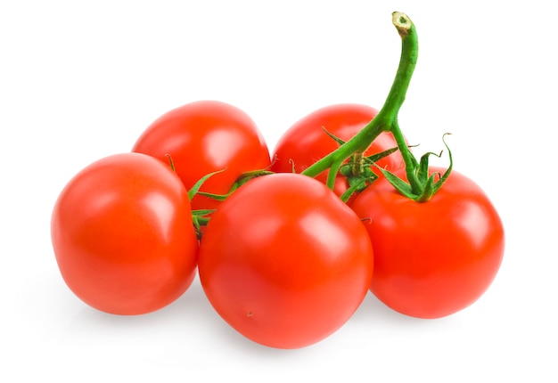 tomates mûres sur fond blanc