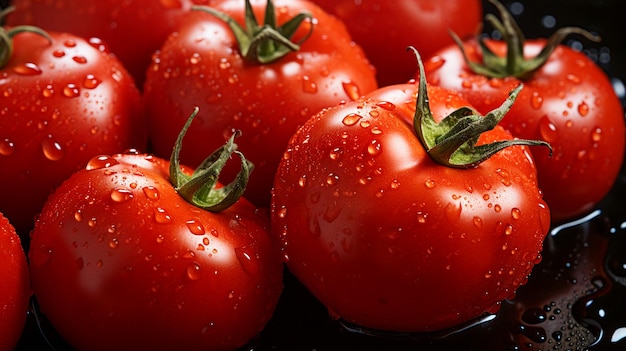 Des tomates mûres et rafraîchissantes