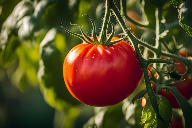 les tomates mûrissent dans le jardin