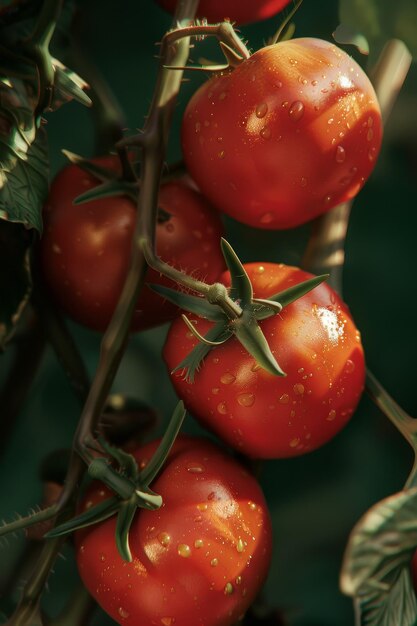 tomates rouges humides IA générative