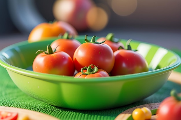 Les tomates rouges mûres sont des fruits et légumes délicieux que les gens aiment manger.