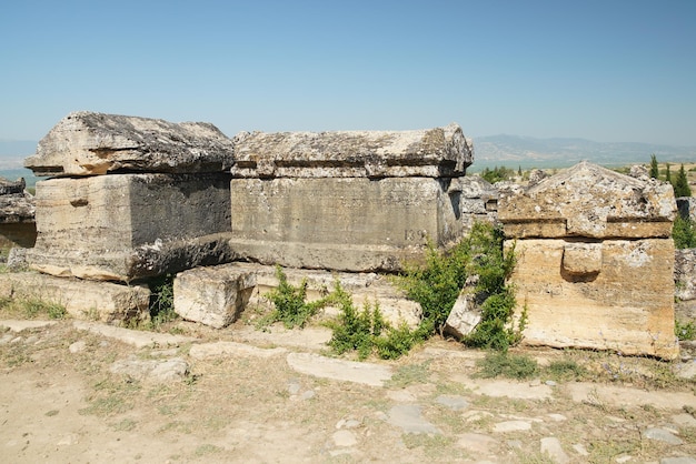 Tombe de la ville antique de Hiérapolis Pamukkale Denizli Turkiye