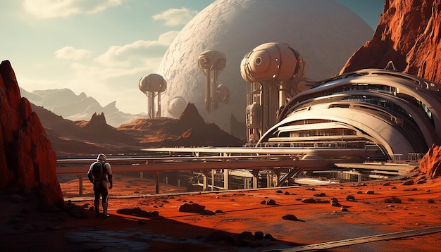 Tomorrowland sur Mars vie futuriste et colonie sur la planète Mars