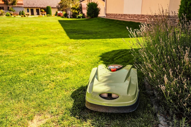 Tondeuse à gazon coupe herbe Travaux de jardin Tondeuse à gazon électrique rotative Excellente au pair Tondeuse robotique automatique