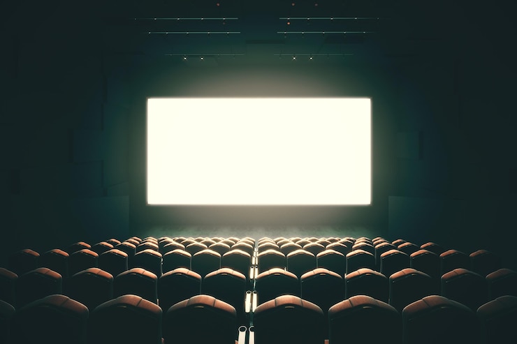 Photo tonification d'écran de cinéma vierge