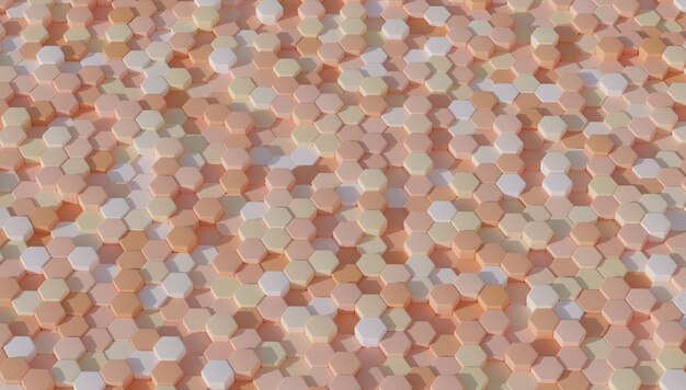 Photo tons pastel hexagone fond mignon et minimal toile de fond pastel abstraite dans le rendu 3d aléatoire du motif géométrique dans le style de la technologie illustration raster