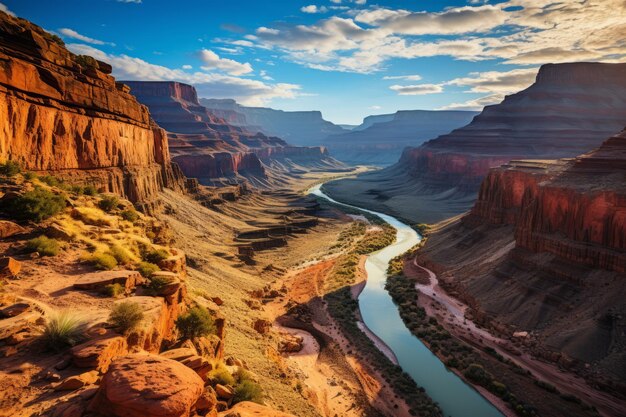 La topographie du canyon Une représentation artistique d'un paysage magnifique