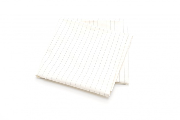 torchon de cuisine (serviette) sur fond blanc