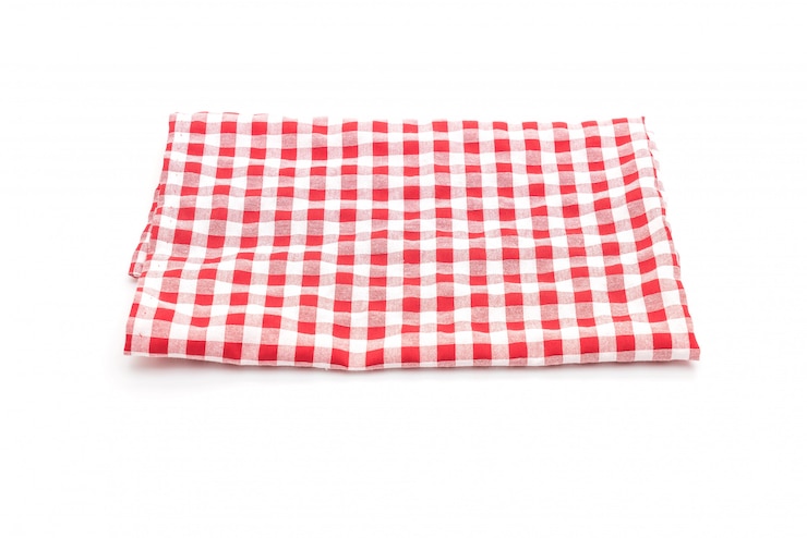 Photo torchon de cuisine (serviette) sur fond blanc