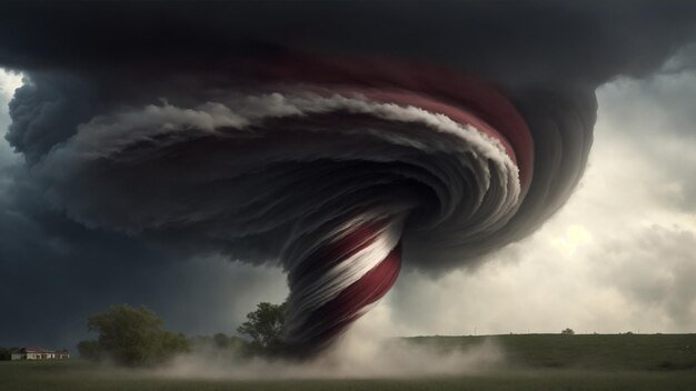 Photo une tornade.