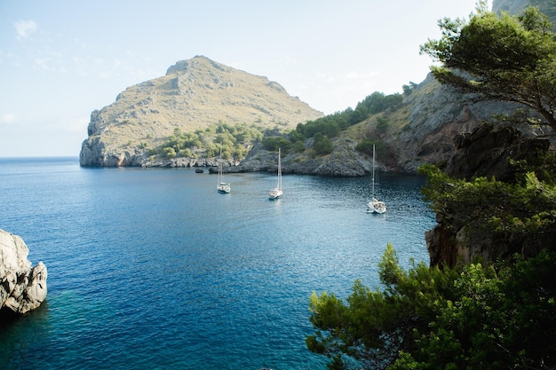 Torrent de Pareis Sa Calobra Majorque Espagne Beau coucher de soleil plage paysage tropical exotique