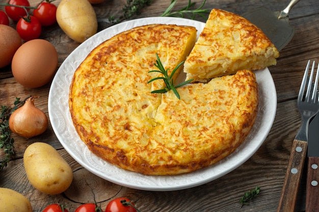 Tortilla espagnole aux pommes de terre et oignons