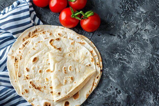 une tortilla avec le mot dessus