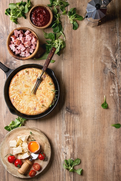 Tortilla de pommes de terre aux lardons