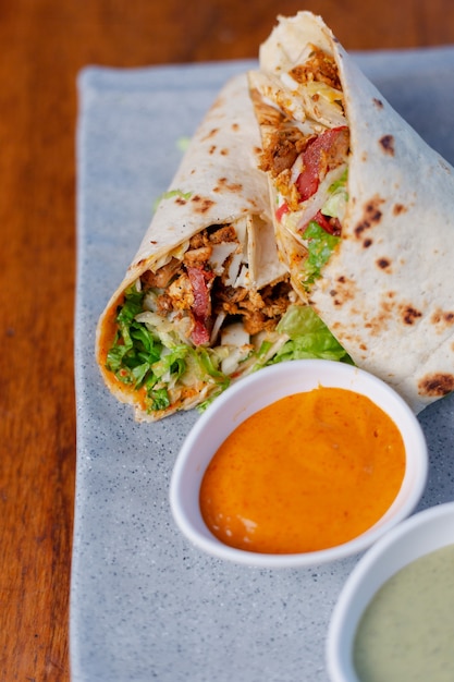 Tortilla wrap shwarma