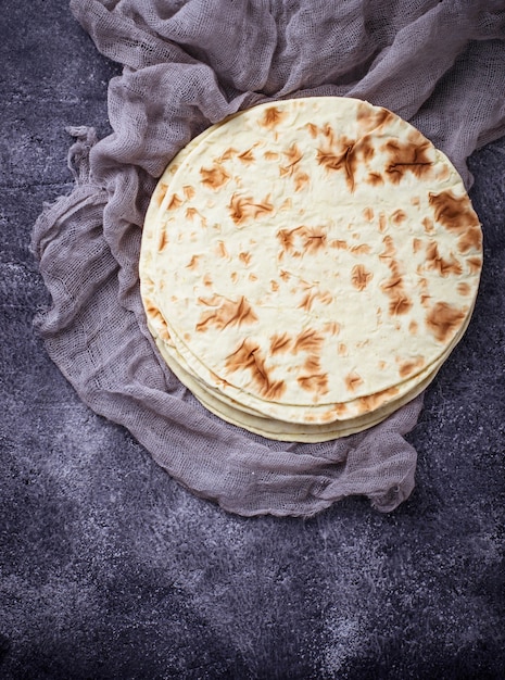 Tortillas de maïs mexicaines. Mise au point sélective