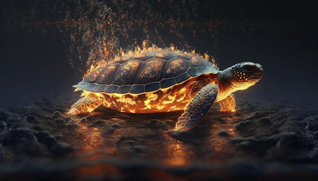 tortue de feu