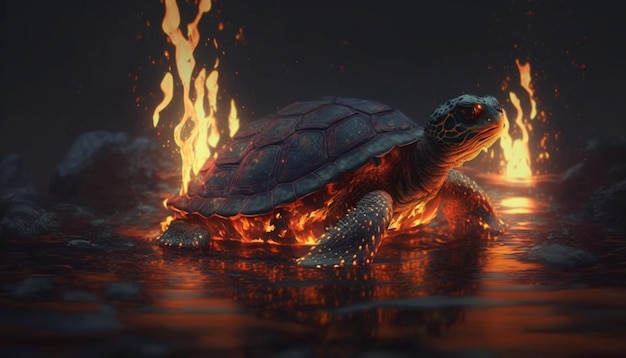 tortue de feu