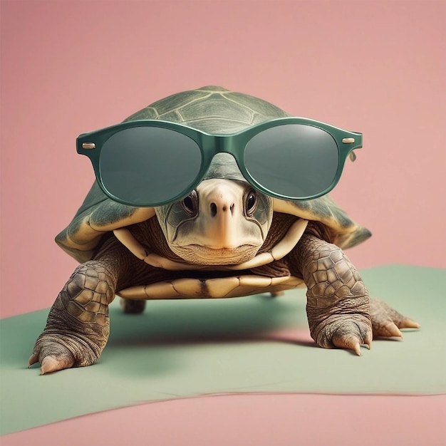 Une tortue à lunettes et une tortue à lunettes