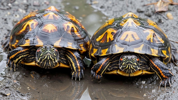 Les tortues majestueuses dans la nature