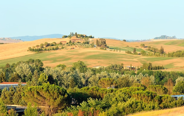 Toscane lever du soleil campagne Italie