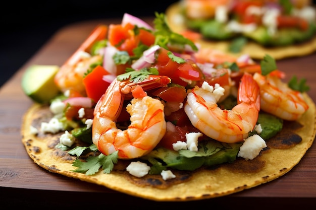 Tostadas de crevettes