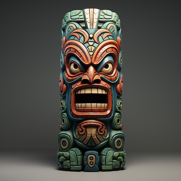 Totem Tiki stylisé