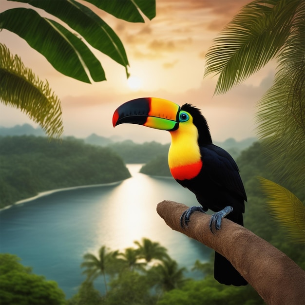 toucan à bec arc-en-ciel