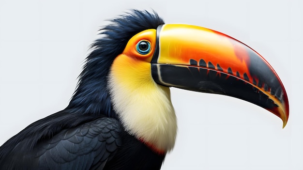 Toucan sur fond blanc