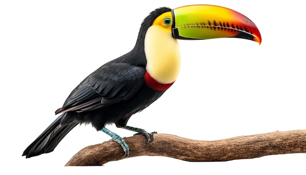 Toucan isolé sur fond blanc