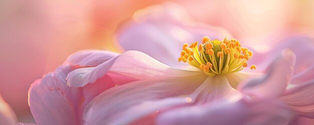 Le toucher délicat de la nature Explorant les pétales complexes d'une primrose de printemps