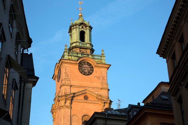 Tour de l'église Storkyrkan sur l'île de Gamla Stan à Stockholm, Suède