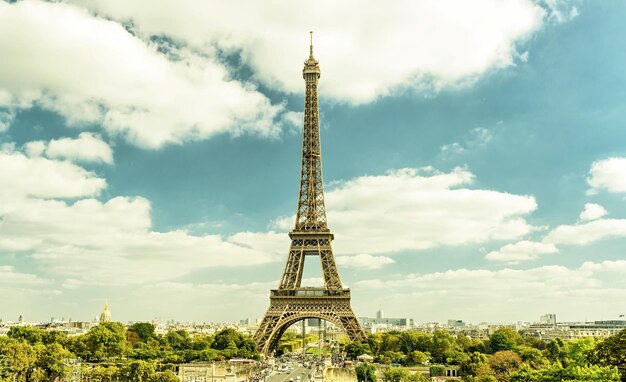 tour eiffel, horizon paris