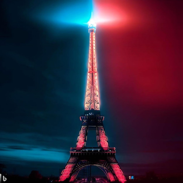 Photo la tour eiffel la nuit