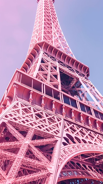 Photo la tour eiffel par une journée ensoleillée