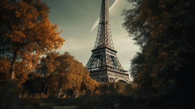 La Tour Eiffel à Paris France générée par l'IA