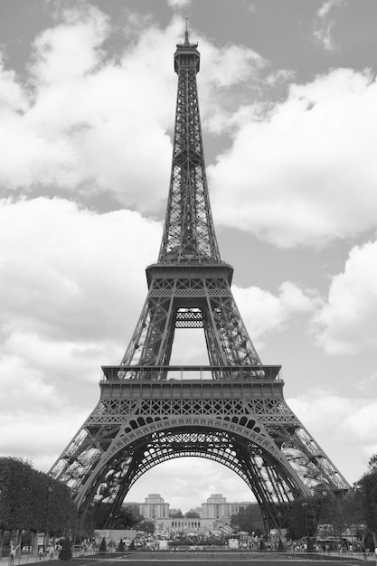 Tour Eiffel Paris Image en noir et blanc