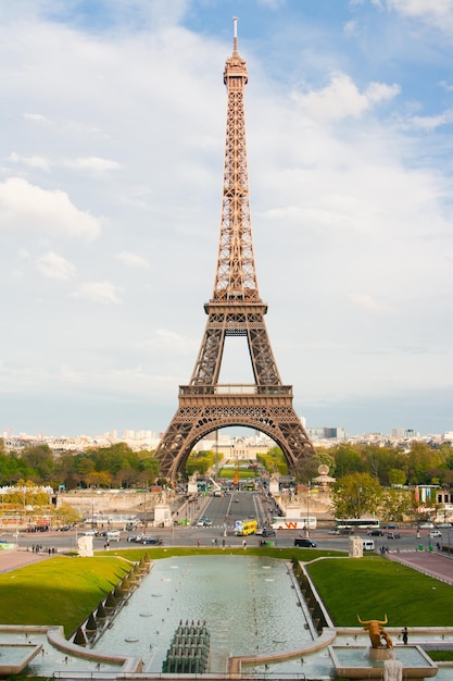 La Tour Eiffel vue du Trocadéro Paris France