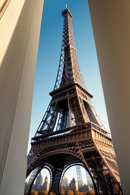 Tour Eiffel World Famous Iconic Building Célèbre Observation Attraction Autour Du Monde Paris France