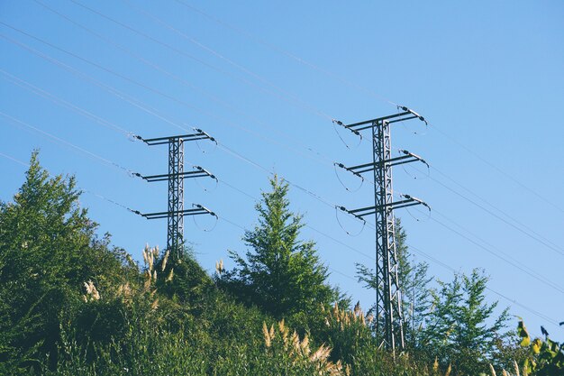 Tour électrique, haute tension, tour de transmission