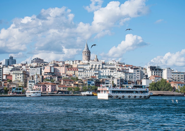 Tour de Galata dans le paysage d'Istambul