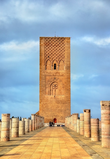 Photo tour hassan, le minaret d'une mosquée incomplète à rabat - maroc