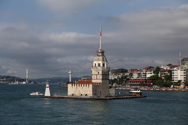 Tour de Maidens dans le détroit du Bosphore Istanbul