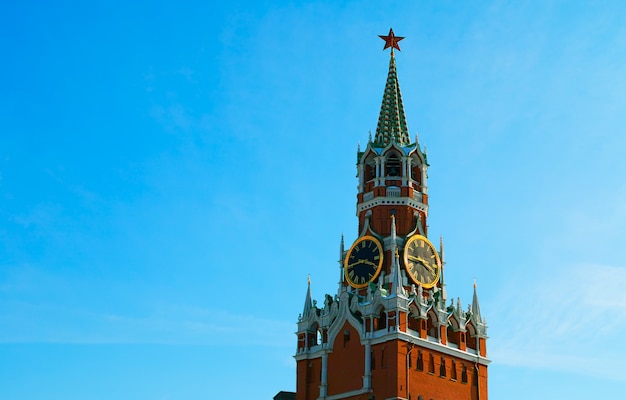 Tour de Moscou classique sur la place rouge closeup fond hd