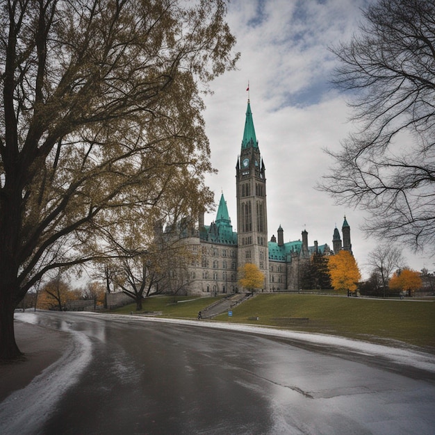 Tour de la Paix en arrière-plan d'Ottawa