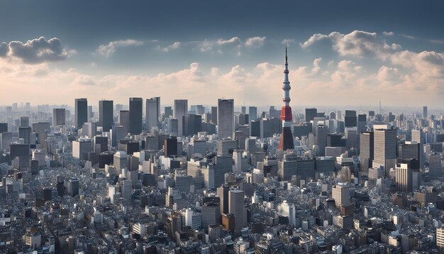 Photo la tour rouge est le plus haut bâtiment du monde.