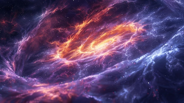 Un tourbillon cosmique un vortex spatial surréaliste menant à des univers lointains