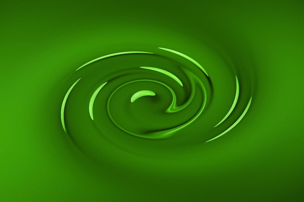 Tourbillon rougeoyant vert abstrait